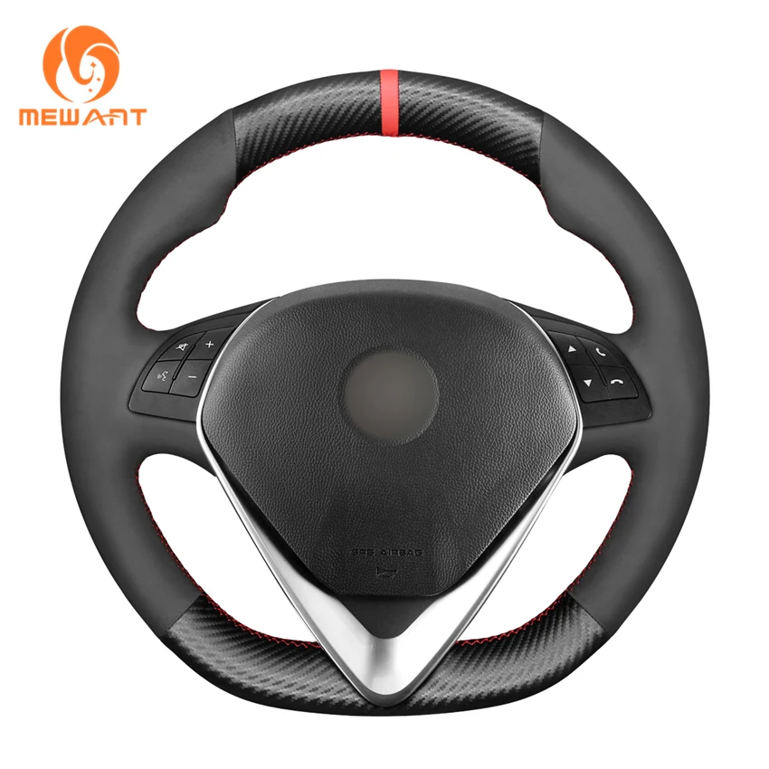 

Hand Sewing Matte Carbon Suede Steering Wheel Cover for Alfa Romeo Giulietta 2014 2015 2016 2017 2018 2019 2020-2021