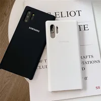 

Luxury Liquid Soft Silicone Mobile Cover Fiber Protective Phone Case for Samsung Galaxy Note 10 Plus S10 S8 S9 Plus