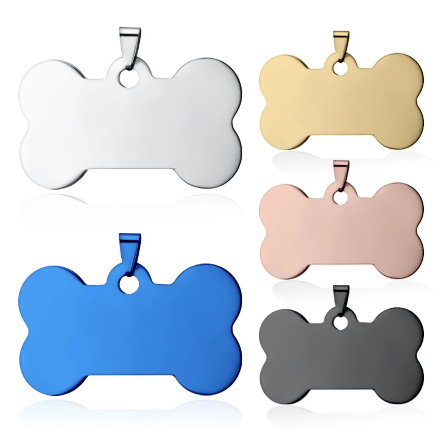 

Factory Direct Bone Shaped Thick Stainless Steel Blank Dog Tag