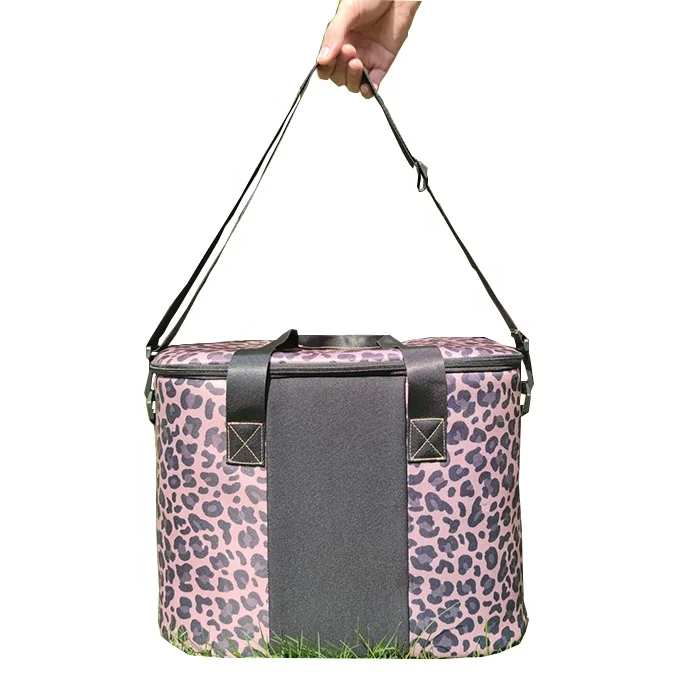 

Wholesale Monogrammed Leopard Cooler Bag Beach Bag Insulated Cooler Bag