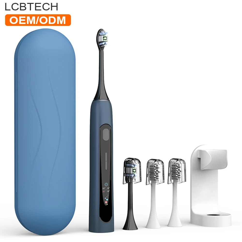 

Sonic Smart Electric Toothbrush Vibrating Color Screen Display Soft Hair Whitening Toothbrush with Travel Case