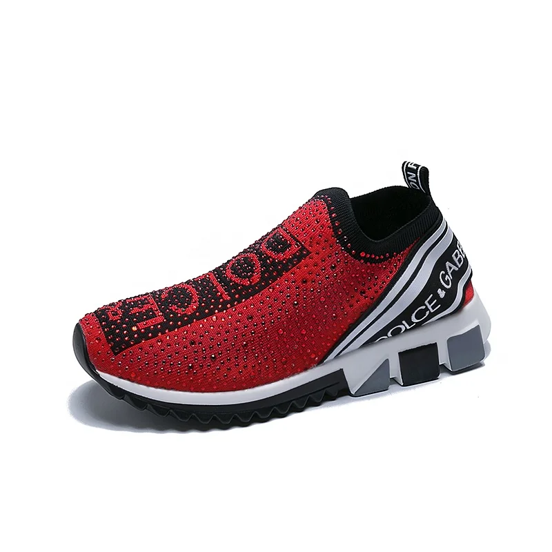 

2021 Custom Wholesale New Breathable woman fashion hot sale casual sports shoes with diamond women, Customized color