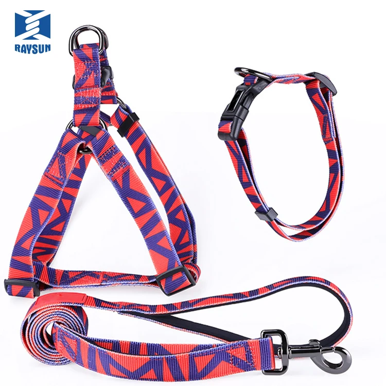 

Stock fast ship retractable polyester dog collars leash, Customized color