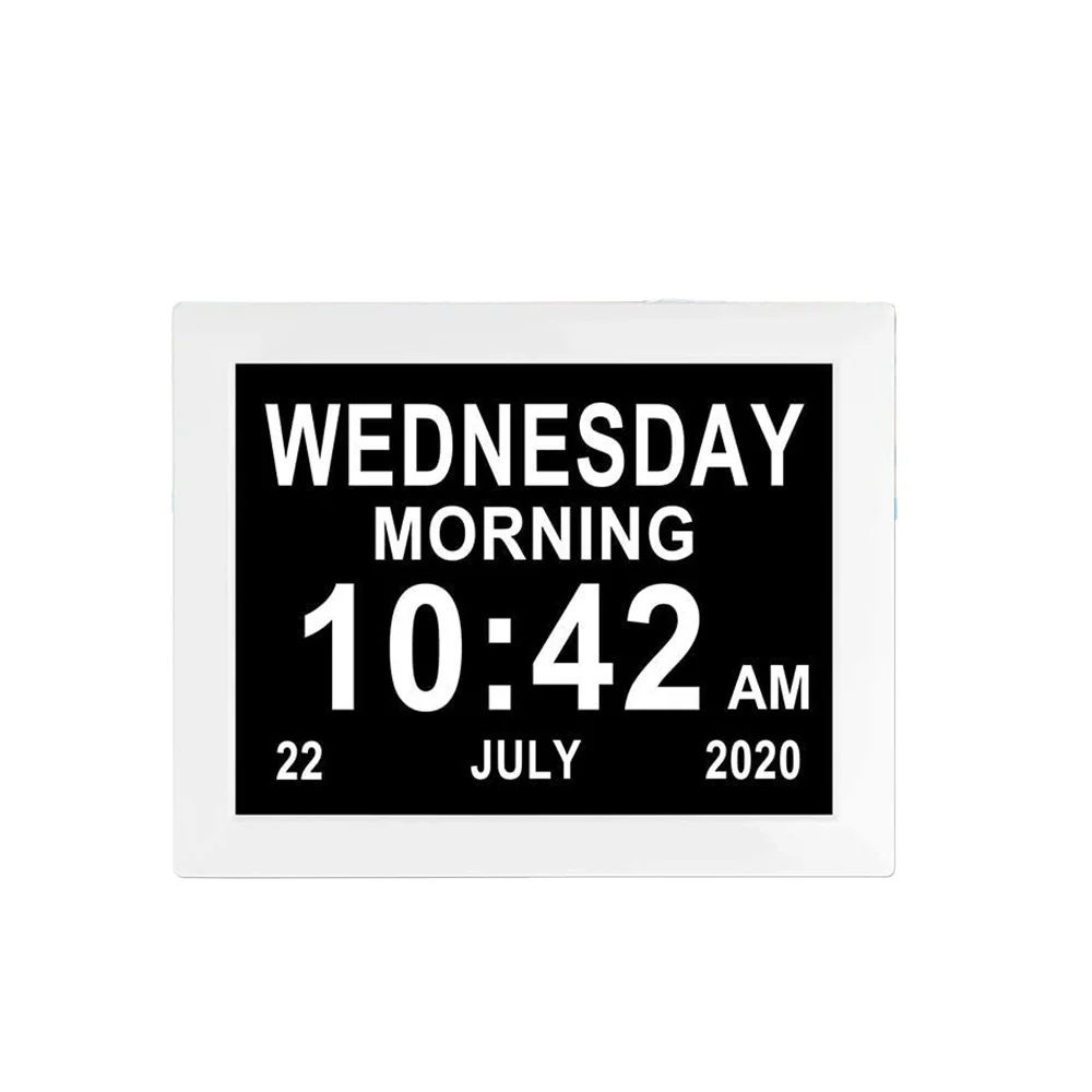 

New Design Wifi Weather Forecast 8 inch Medicine Reminder Alarm Digital Calendar Desk Clocks For Elderly, Customized