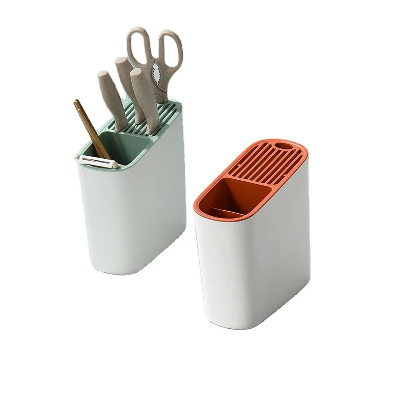 

Countertop Tableware Rack Multifunctional Knife Holder Plastic Drain Chopstick Holder Kitchen Utensils Knife Holder