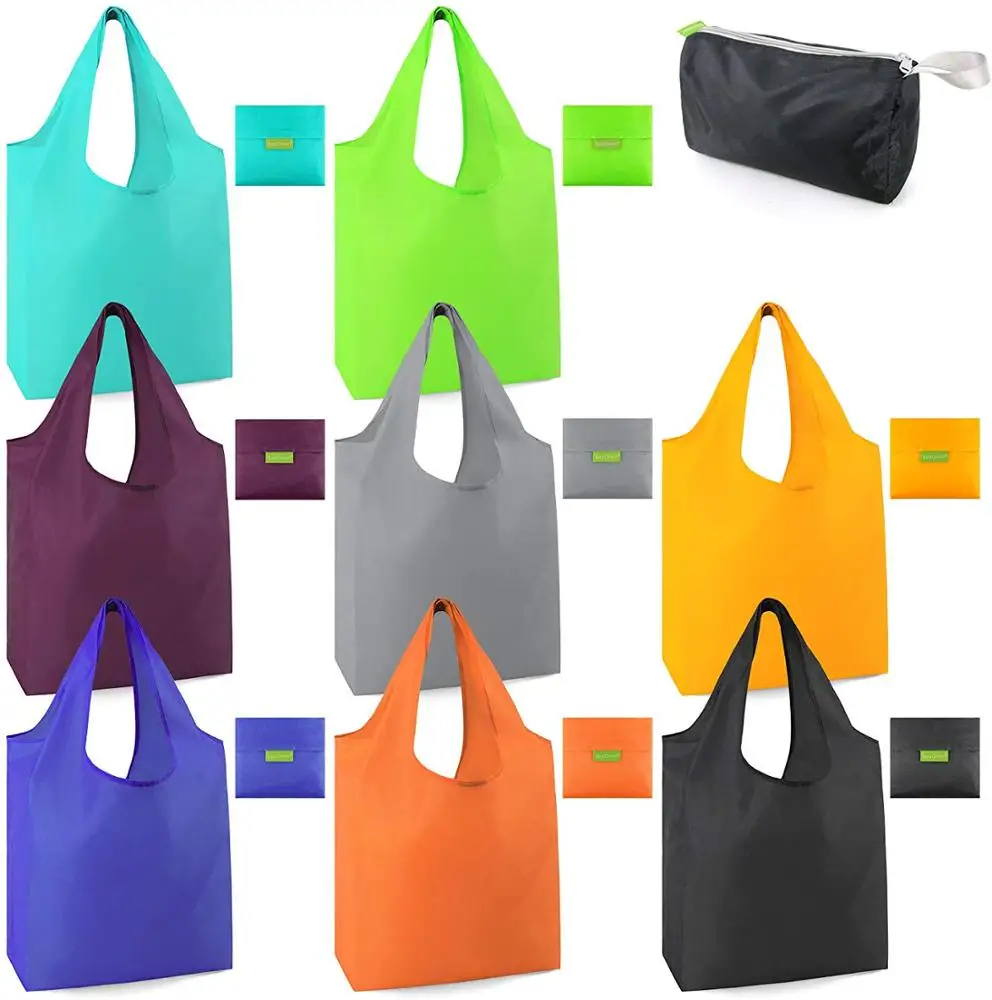 

8 Pack Machine Washable Shopping Bags, Customized color