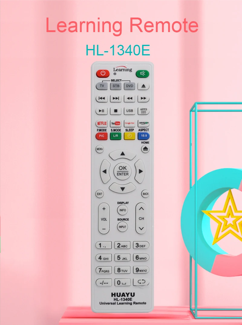 Smart Learning Remote Control Universal LCD LED Smart Learning Remote Control for Samsung, Sony, LG ...