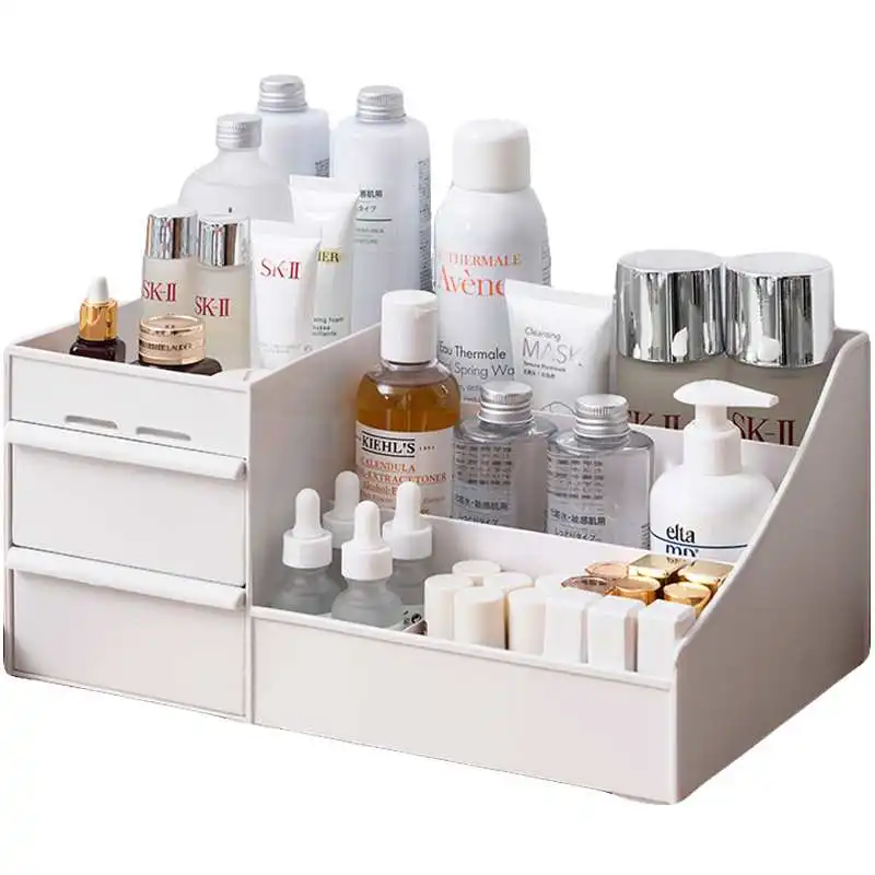 

Household drawer type compartments bathroom desktop cosmetics storage box