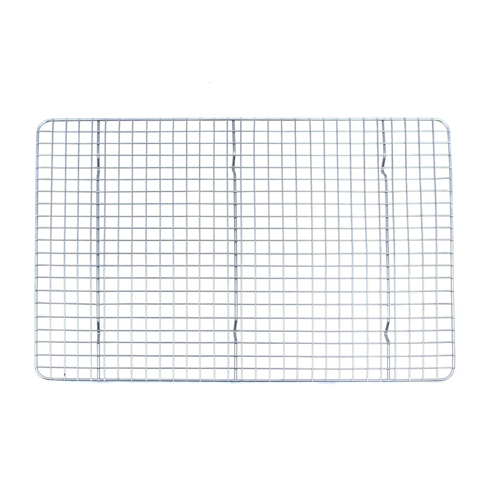 

Half sheet cookie pan wire cake stainless steel cooling rack, Silver