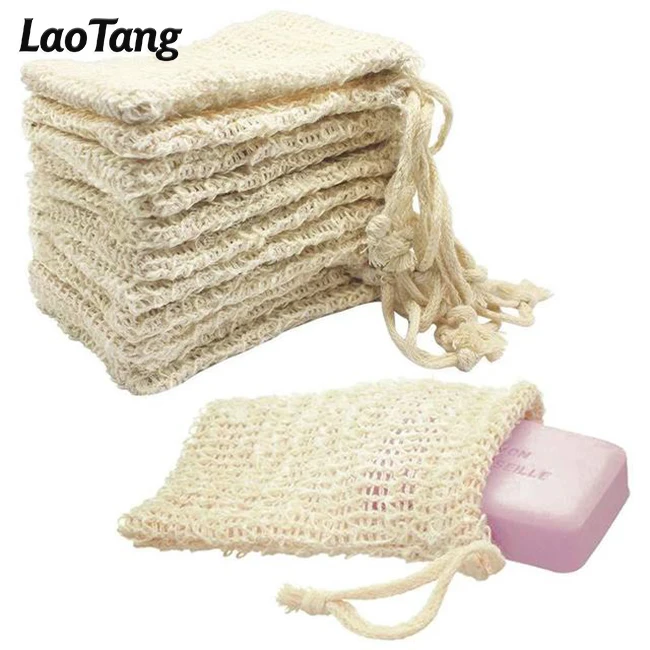 

2020 New Design Exfoliating Natural Sisal Soap Bag Pouch Shower Soap Saver Mesh Net Bag