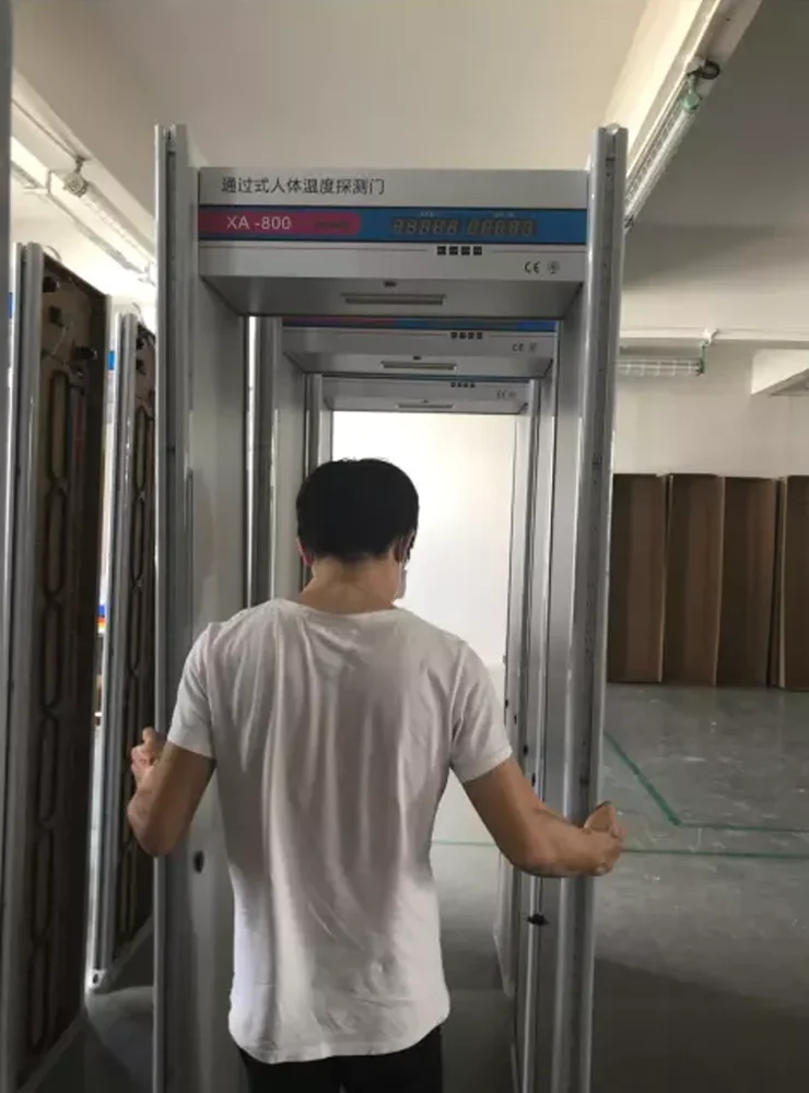 
Hot selling Walk Through temperature Detector Gate Human Body Temperature detector security scanner door 