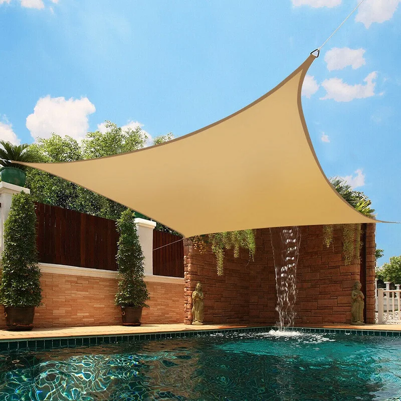 Rectangular Woven Sunshade Sail Waterproof Polyester Rain Shelter Canvas Household Canopy Courtyard Balcony Customization 90-95%