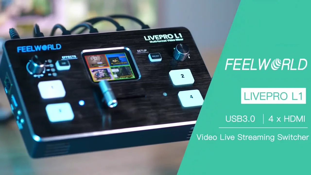 Feelworld Livepro L1 Multi Format Video Mixer 4 X Hdmi Inputs Multi