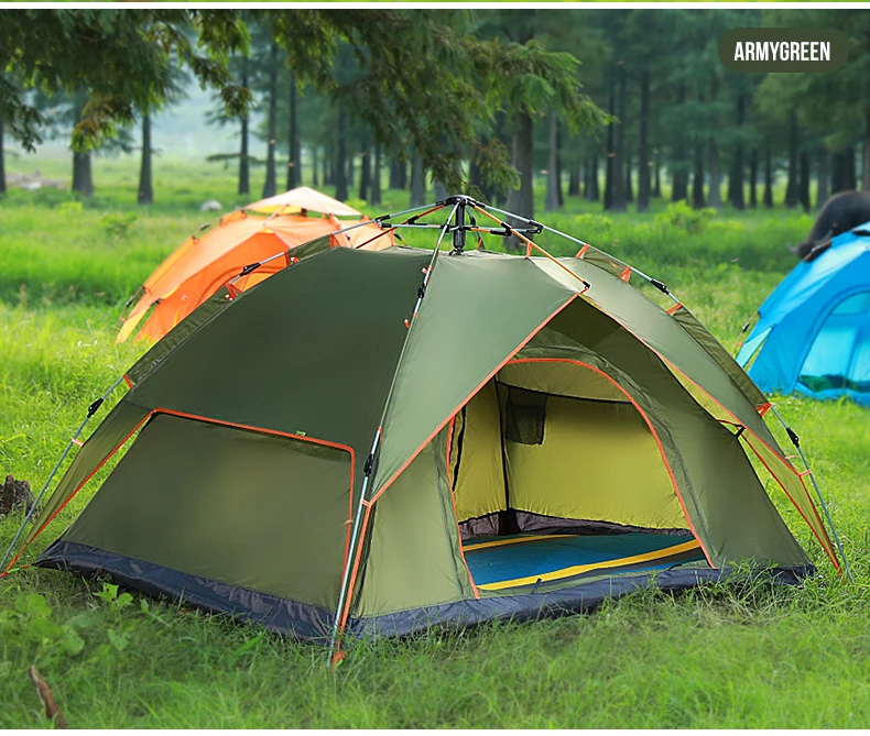 Outdoor Family Travel Hiking Tent Double Layer Waterproof 4 Season