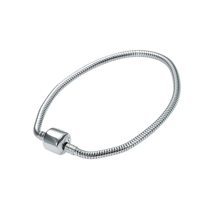 

wholesale custom cheap stainless steel snake diy chain bracelet for charm pandora