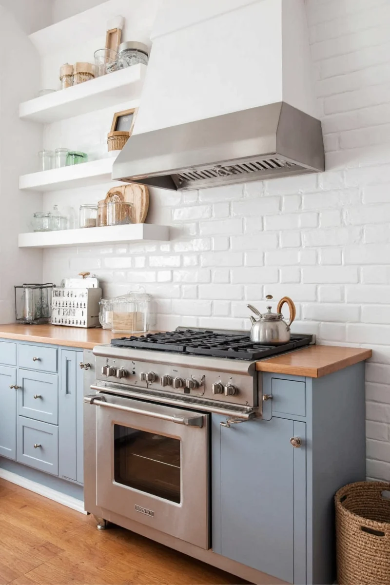 Before and after of a family-friendly small kitchen redesign