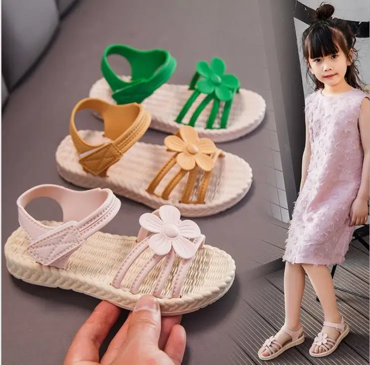 

Girls' sandals 2021 new summer fashion children's beach shoes soft bottom non-slip children's school children's shoes