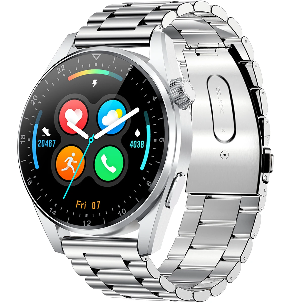 

Luxury full round screen smart Watch IP68 waterproof smart watch with blood pressure and heart rate HK3 pro