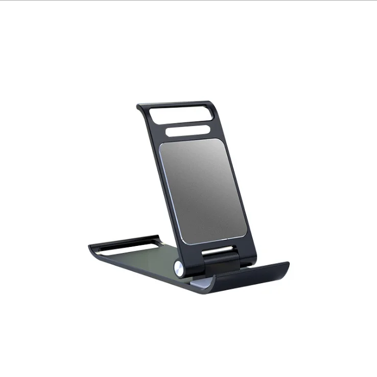 

2021 popular high quality Mobile Pad Accessories Aluminum Adjustable Desk Tablet Phone Stand Folding stand, Black