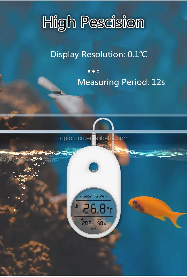 Termómetro digital LCD para NeveraCongeladorAquarium Fish Tanktemperatura 