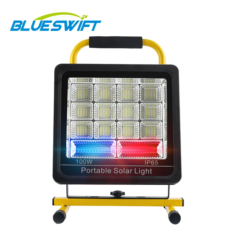 DC SMD Rechargeable Security Solar LED Flood Light Portable Stand Emergency Solar Panel 100W 50W Watts Led Flood Light Outdoor