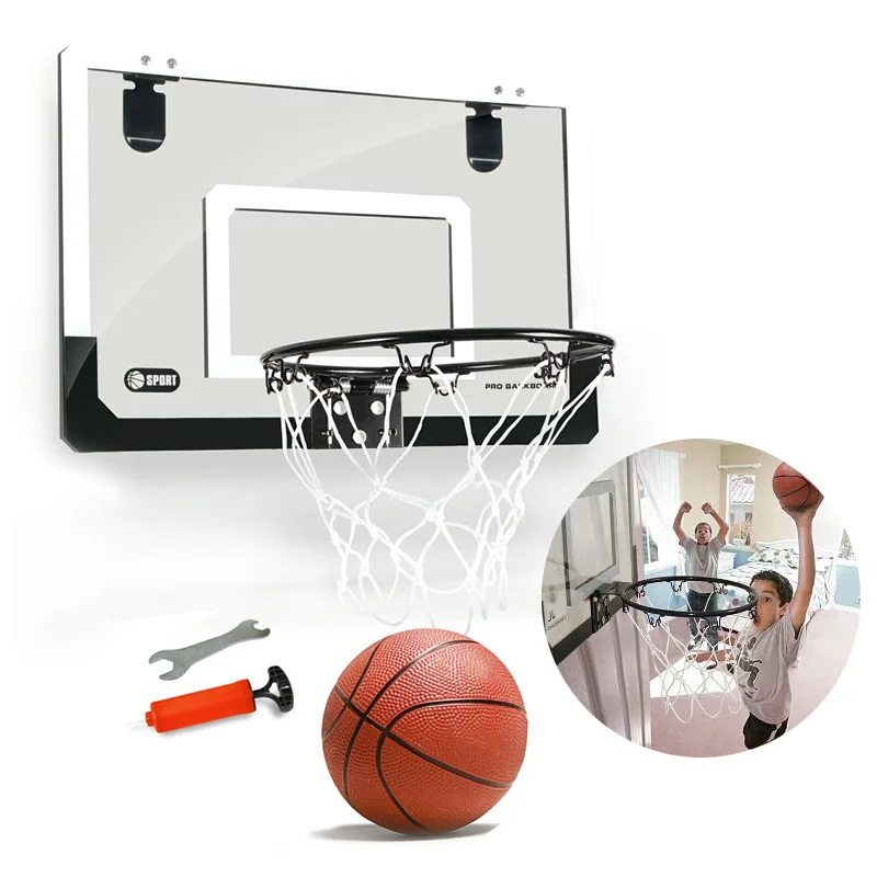 

Hanging mini indoor basketball hoop for kids, Black,red