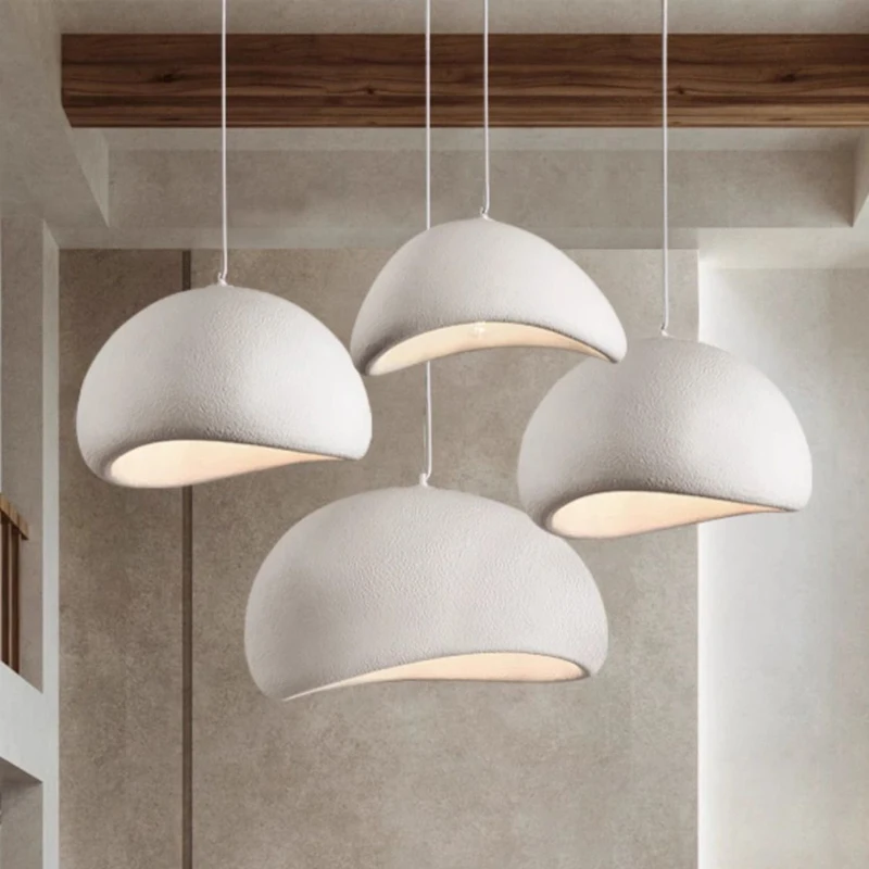 Indoor art minimalist pendant light kitchen island white hanging lamp birds nest shape hotel restaurant nordic modern chandelier