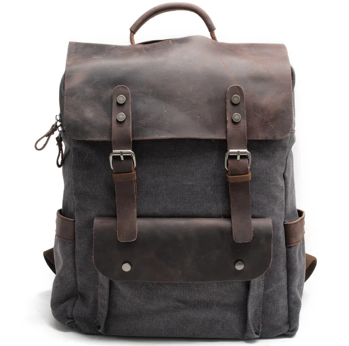 

Vintage Laptop Backpack with USB Charging Port, Elegant Water Resistant Travelling Backpack Casual Daypacks School Shoulder Bag