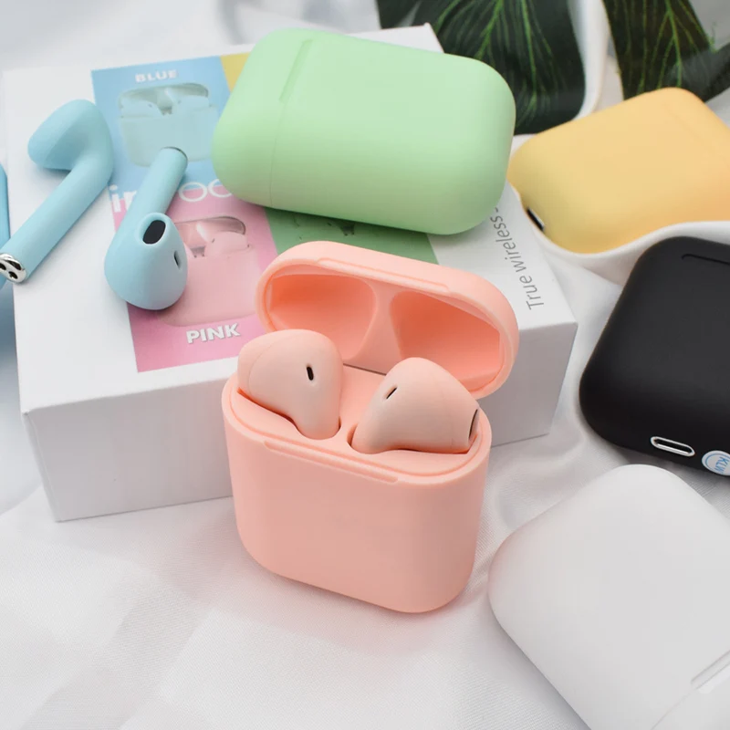 

Pink Green Blue Macaron I 12 Mini Sport Headphone I12S Earbuds Auriculares Inalambricos Inpods I12 TWS Pro Wireless Earphone