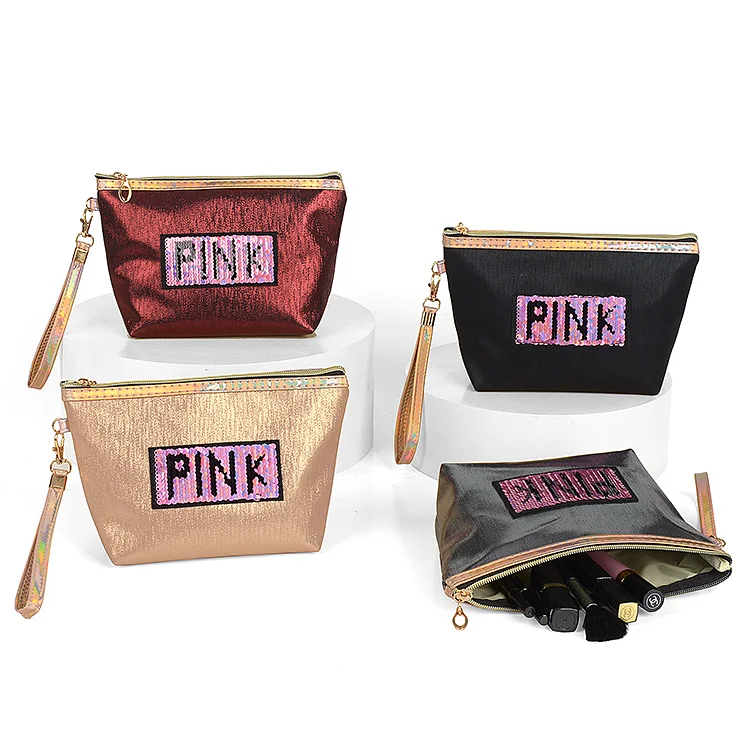 

New Arrival Fashion Luxury Leisure Females Makeup Cosmetic Bags from China, Grey/gold/black/red