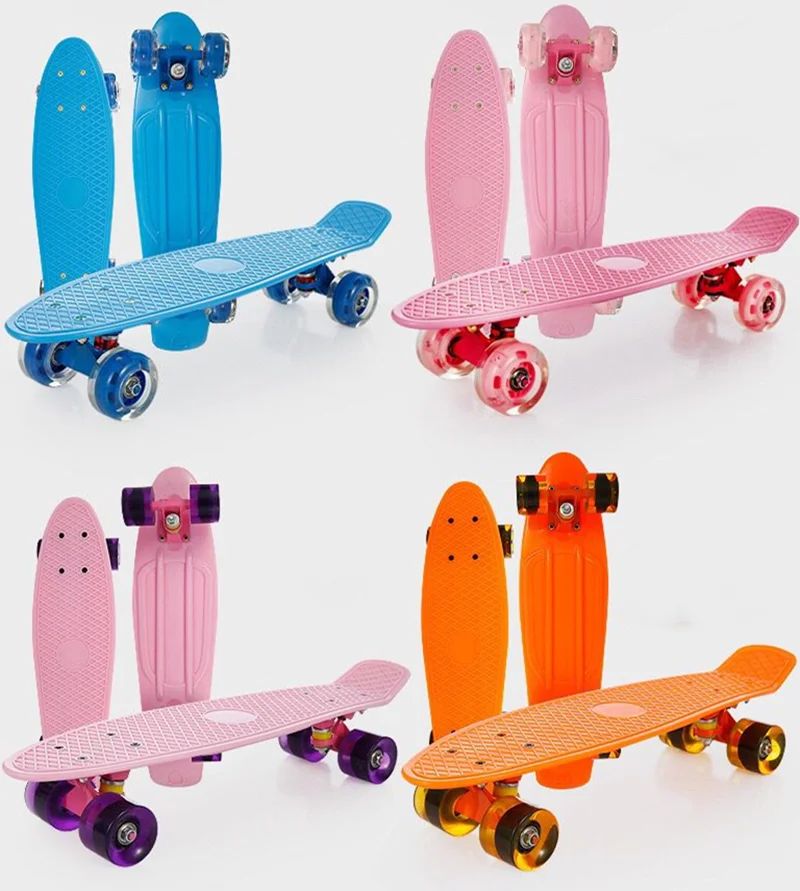 

Water Transfer Printing Beautifully Designed Mini Plastic Fish Board Skateboard, Customized color