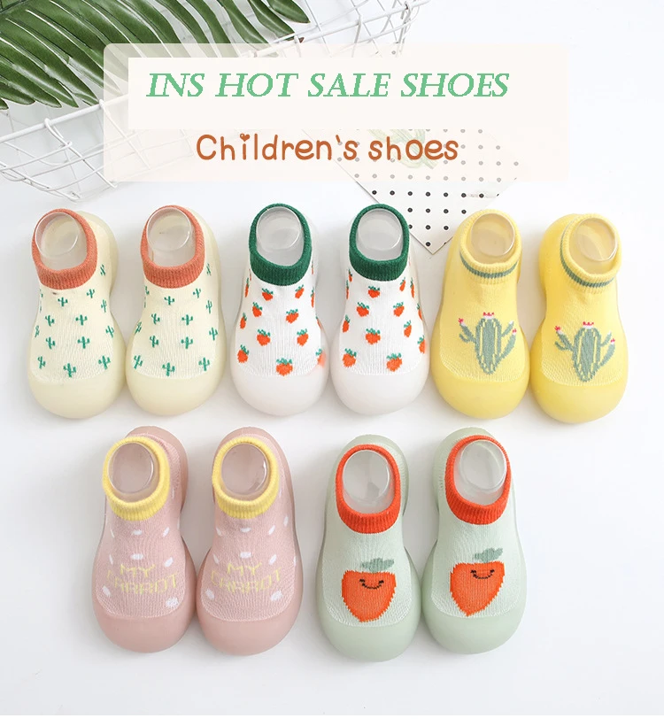 

2021 New Design Ins Hot Sale Cute Carrot DesignToddler Shoes Baby First-Walking Toddler Infant Boys Girls Soft Kid Cute