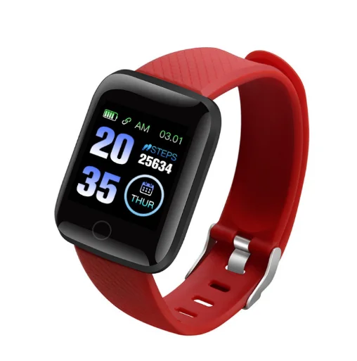 

2021 Smart Watch Men Women 116 Plus D13 Smartwatch Waterproof Fitness Tracker Blood Pressure Heart Rate For Android IOS, Black,blue,red purple,green
