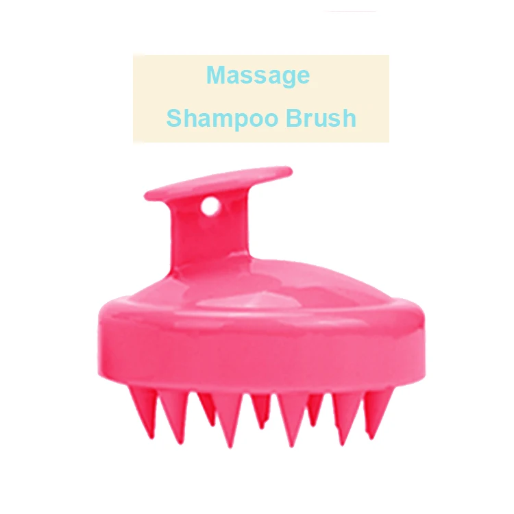 

Ah Head Brush Private Label Pink Silicon Shampoo Head Scrubber/Brush for Men