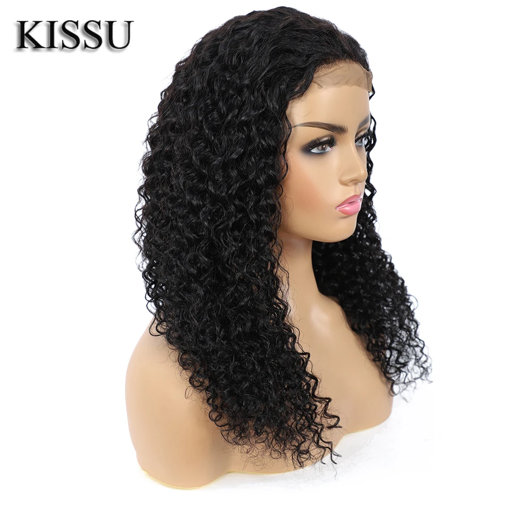 

YC032 Raw human hair wigs lace front transparent cute nature 4*4 curly women's hd wigs