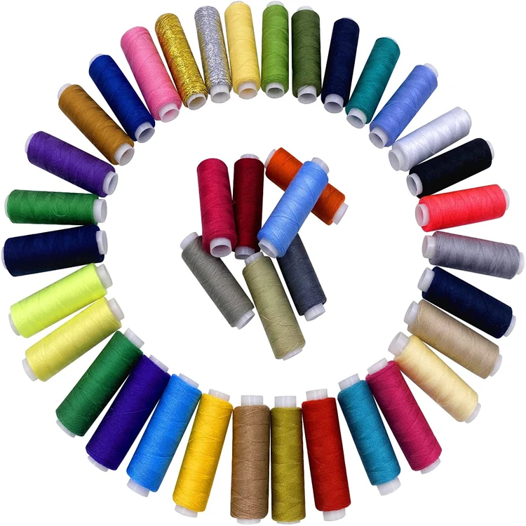 

Wholesale Factory WT 100% Polyester Spun Sewing Thread Small Roll Thread Kit 40/2