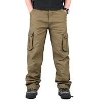 

super september wholesale cheap boys Solid Color loose hip hop cotton six pocket cargo pants for men