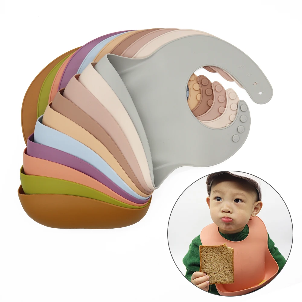 

Factory Soft Food Grade Silicon Toddler Bibs BPA Free Silicone Baby Bib for Baby, Customized color