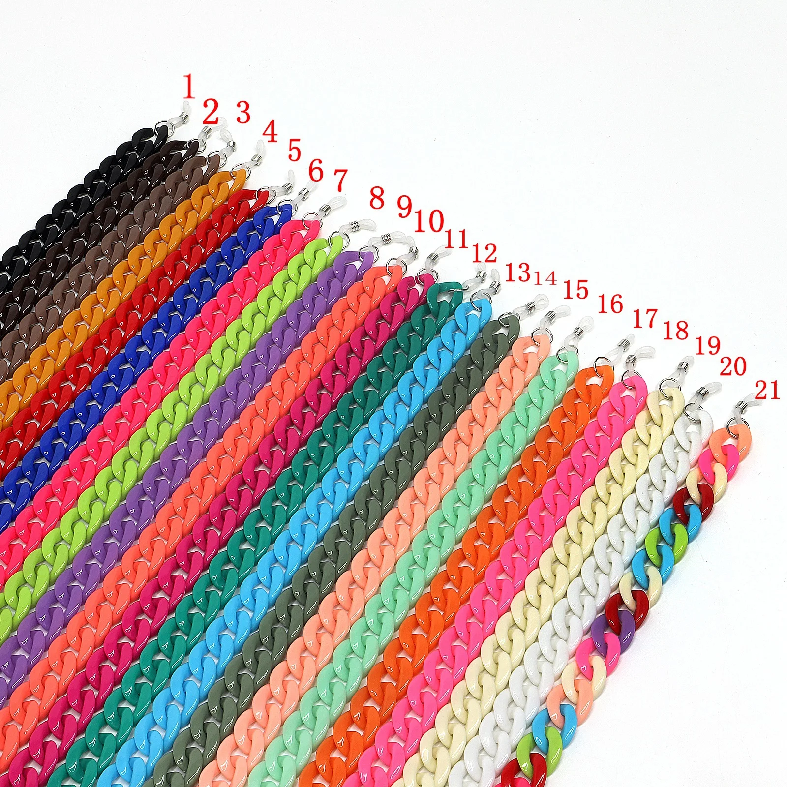 

HOT Fashion Acrylic Sunglasses Chain Womens Eyeglass Chains Reading Glasses Hanging Neck Chain Eyewears Cord Holder, Can custom