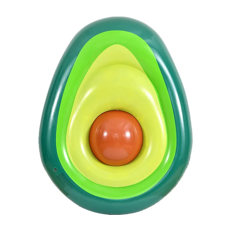 

Inflatable Avocado Pool Floatie with Ball Water Fun Summer Swimming Pool Raft Lounge, Green