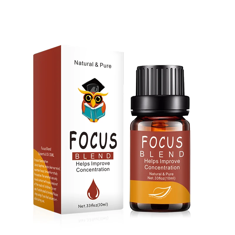 

Focus Essential Oil Private Label Blend Aromatherapy Oil High Quality Small MOQ OEM Pure Natural Essential Oil 10ML
