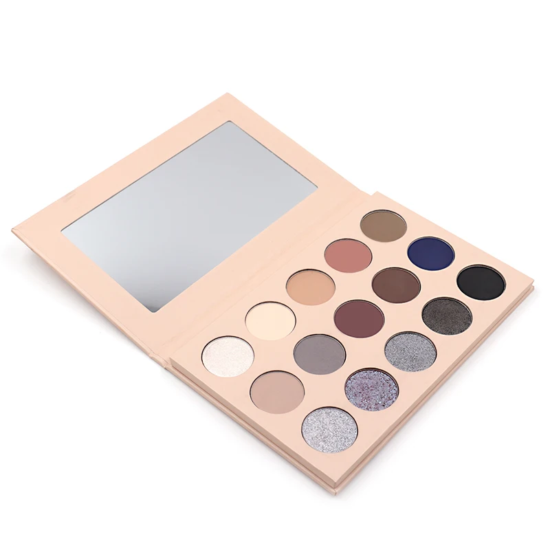 

New arrive gift smokey 15 color eye shadow palette with private brand