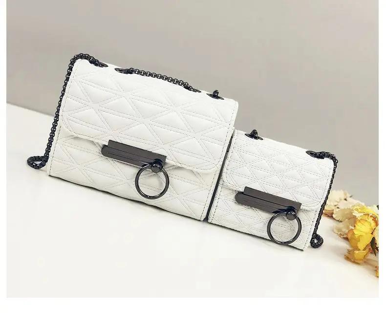 

Retro Fashion Mini Handbags for Women 2021 New All-match Chain Shoulder Messenger Bag, Black,white