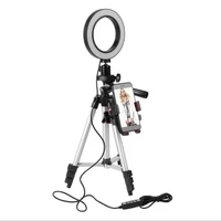 

Hot sale 5.7inch dimmable LED ring light self-timer with tripod net red live fill light lazy phone holder mobile phone bracket