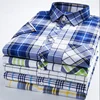 Hot Selling New Short Sleeve Slim Fit Men's Shirt Korean Plaid Casual Youth Oxford Shirt