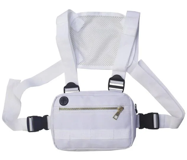 

wholesale chest rig bag streetwear freestyle hip-hop heavy duty tactical bag from anhui bags, White/black/green/gray/customization