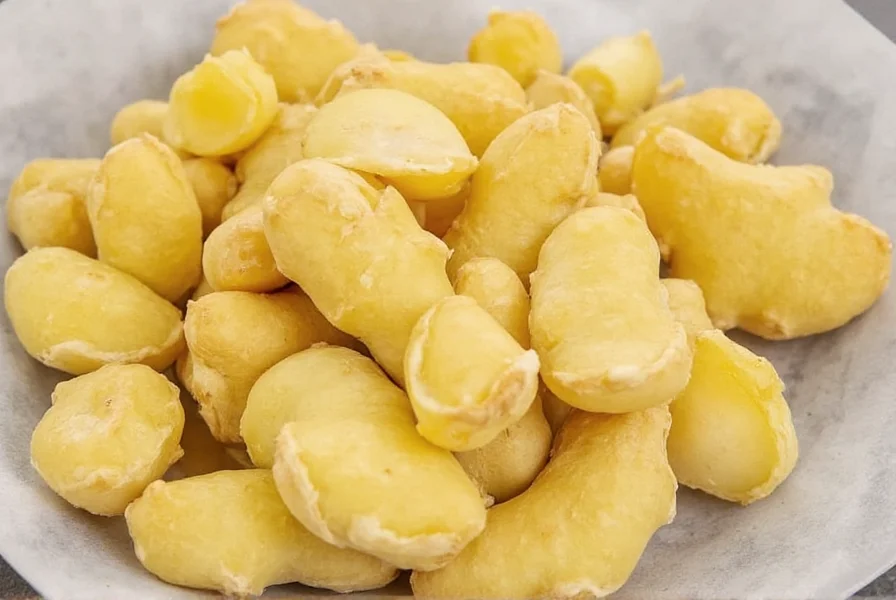 Comparison of raw ginger versus cooked ginger showing chemical composition differences and visual appearance