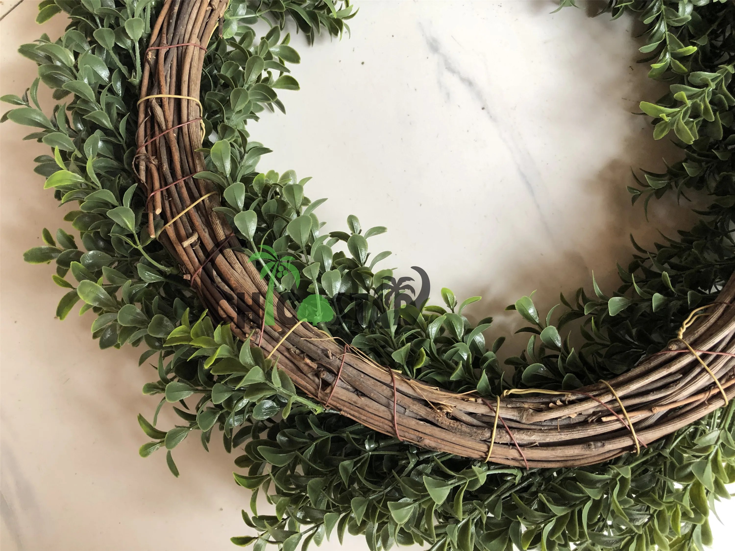 Indoor Outdoor Decorative Flowers & Wreath Artificial Boxwood Wreath