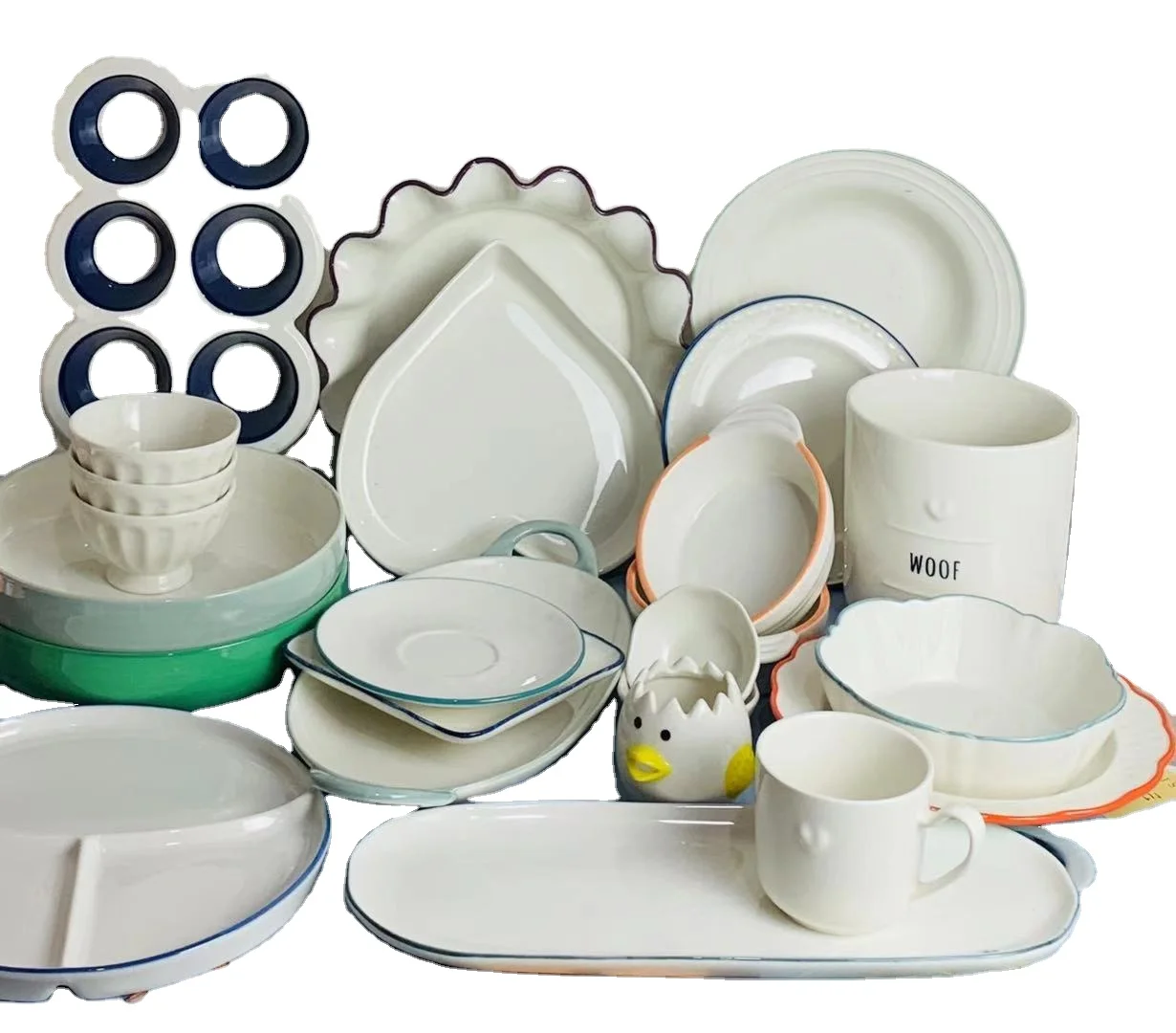 

Wholesale tableware by tons ceramic bowls dishes Mike pot mug dinnerware White porcelain plate