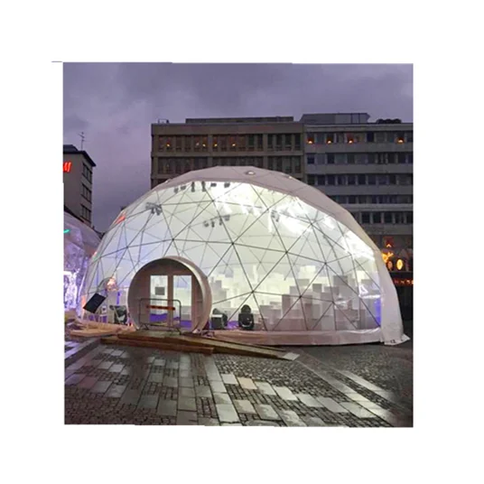 

Round shape design geodesic dome tent wedding party large dome tent, Silver and optional